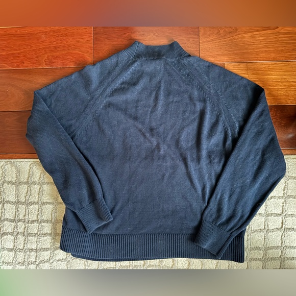 Everlane Navy Mock-neck Sweater, Size Medium - Picture 2 of 5